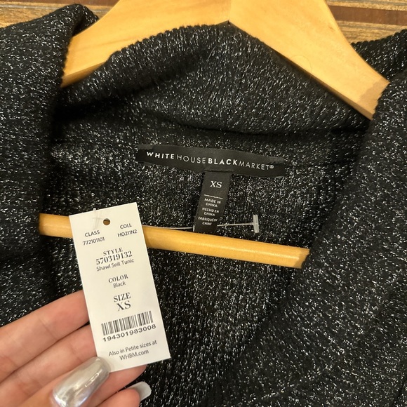 White House Black Market sweater 
black and sparkly - Picture 5 of 5